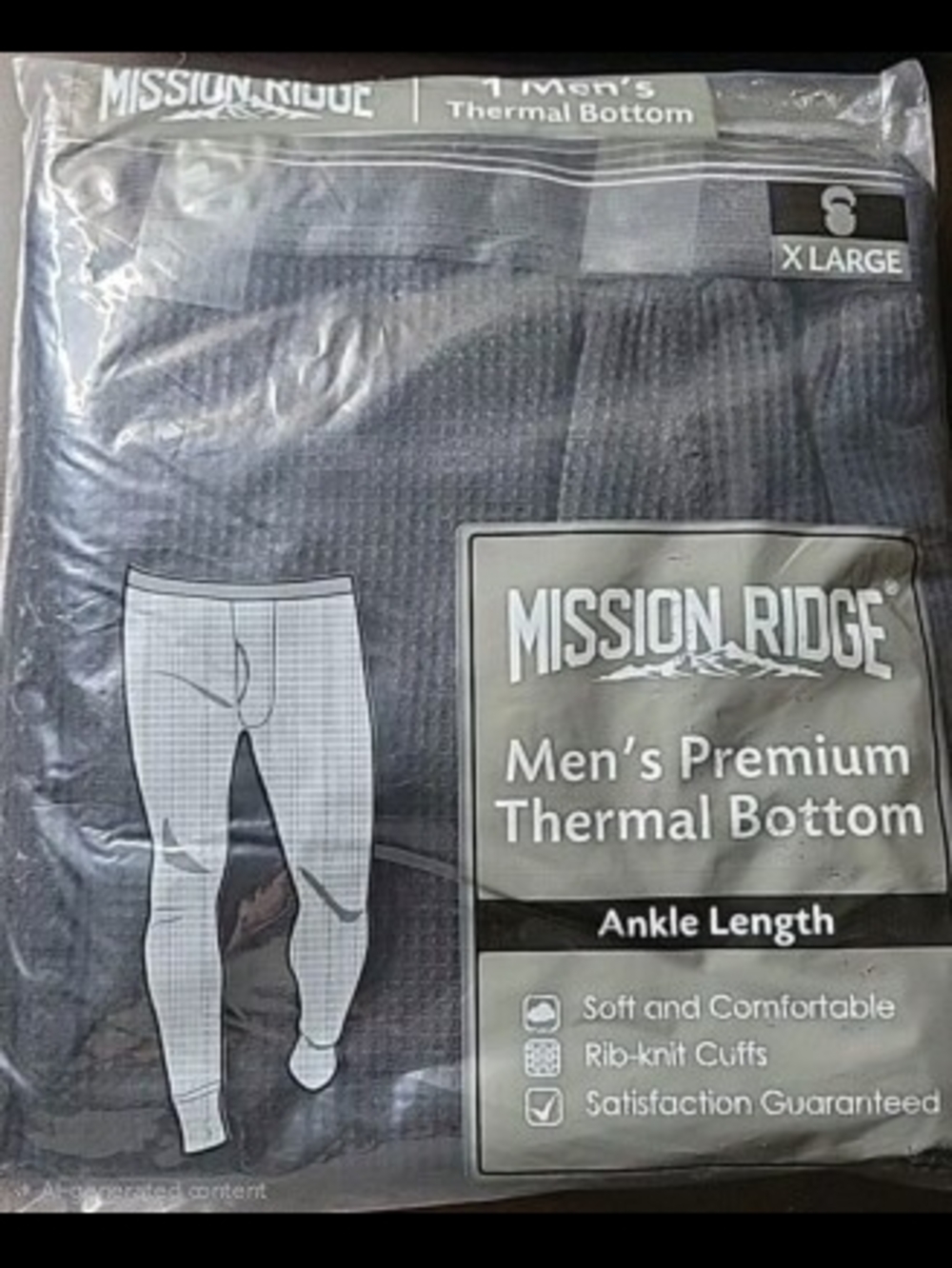 Men’s Premium Thermal Top & Bottom - Black (X-Large)